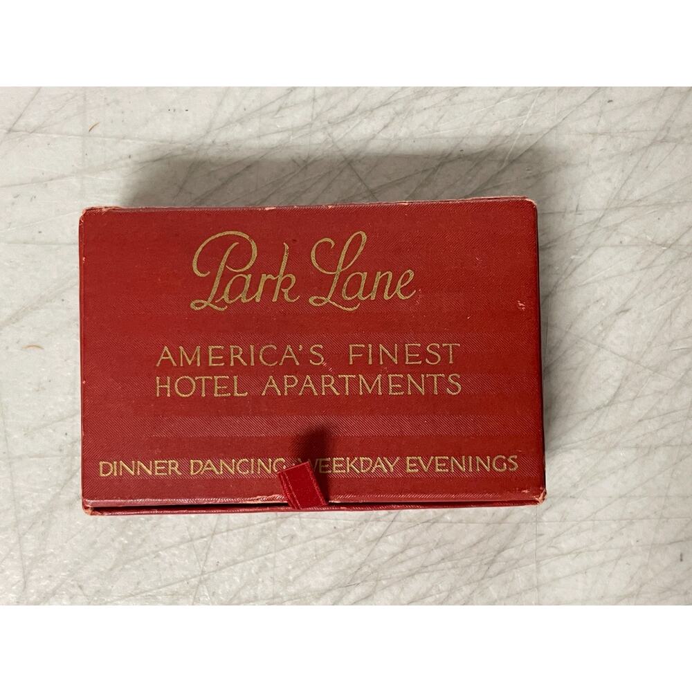Antique Park Lane Apartments Dining Room Poker Playing Cards Deck Set W/ Box